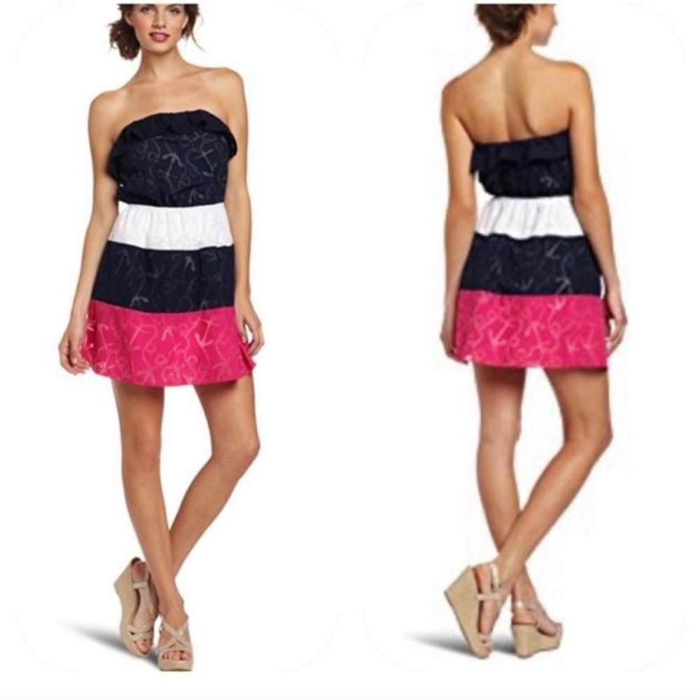 Lilly Pulitzer Navy/Pink/White LibbyDress, M
